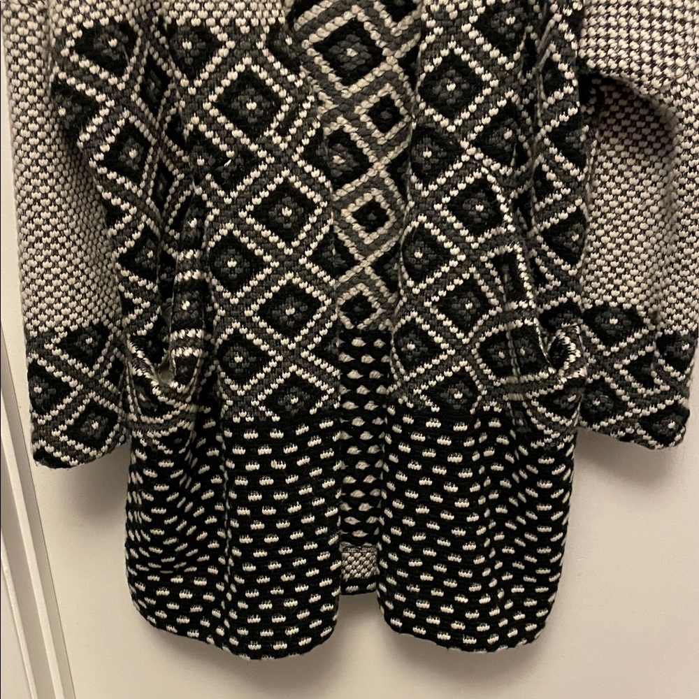 Women's Lemon Tree Treats Open Cardigan With Geometric Pattern Size Large - Picture 3 of 8